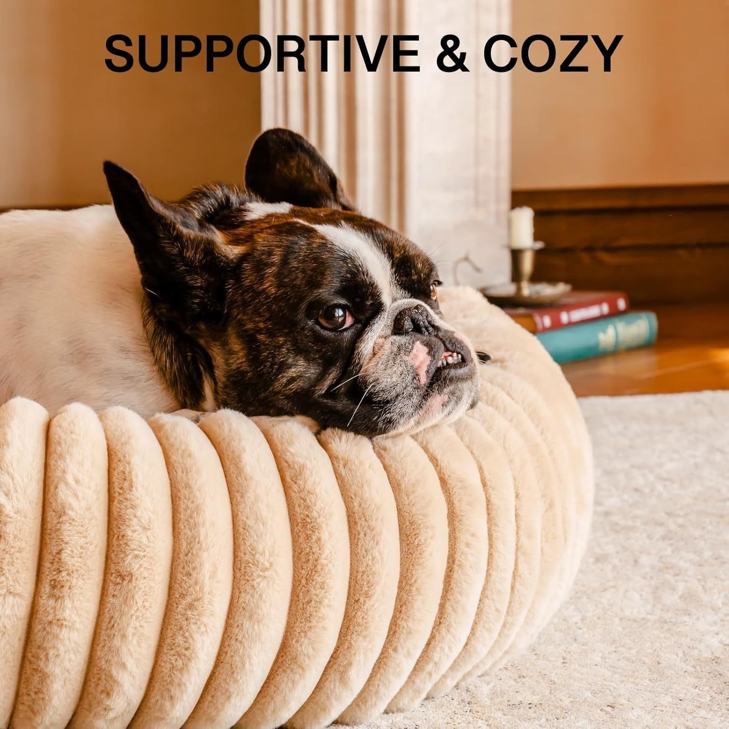 Cozy Round Pet Bed – Soft Plush Donut Cushion for Dogs & Cats