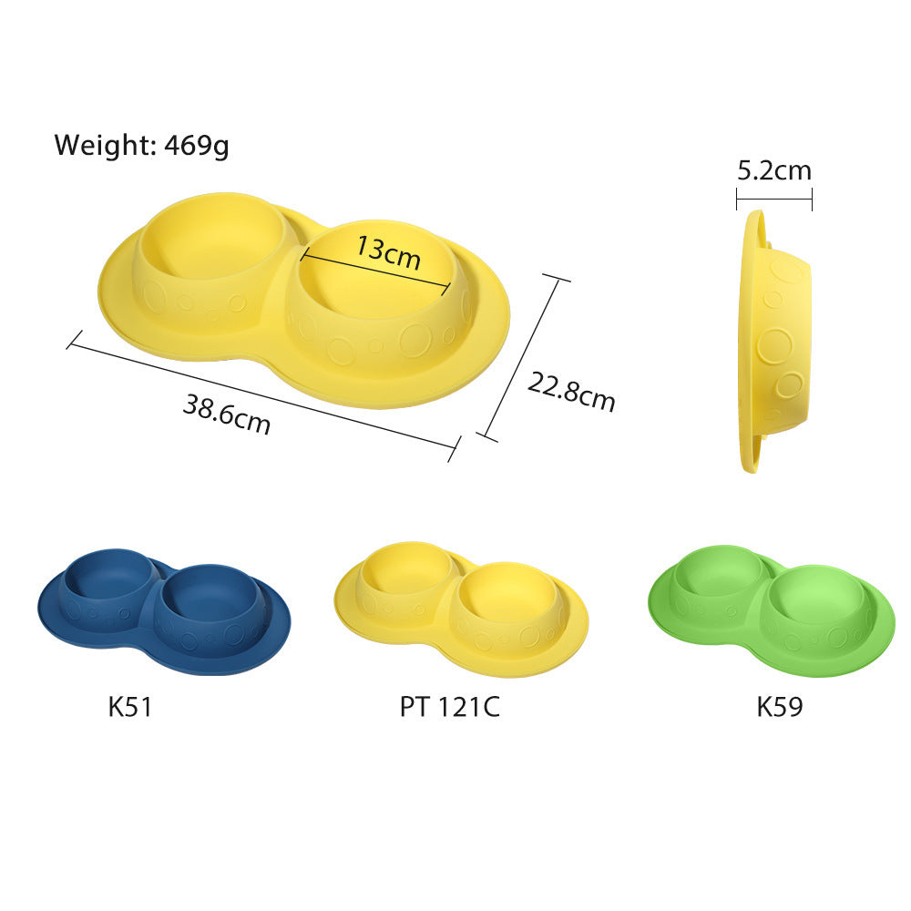 Double Pet Feeding Bowl – Non-Slip Food & Water Dish