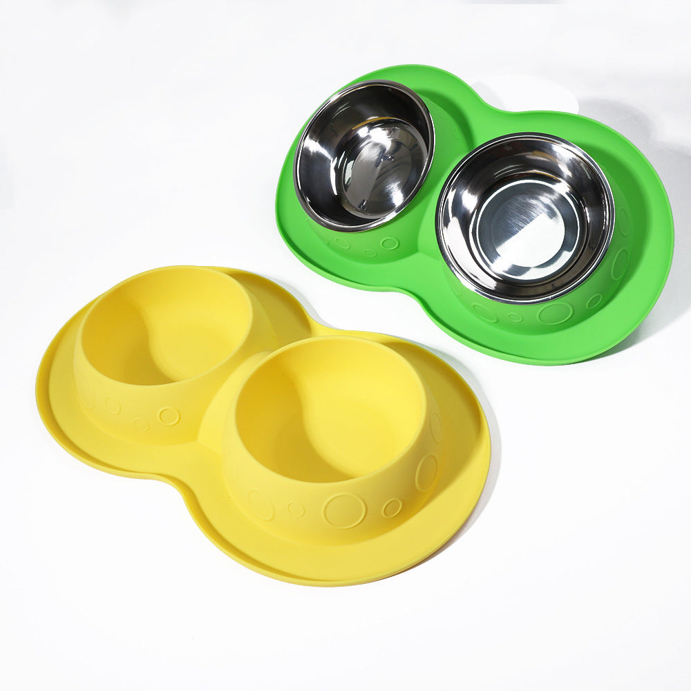 Double Pet Feeding Bowl – Non-Slip Food & Water Dish