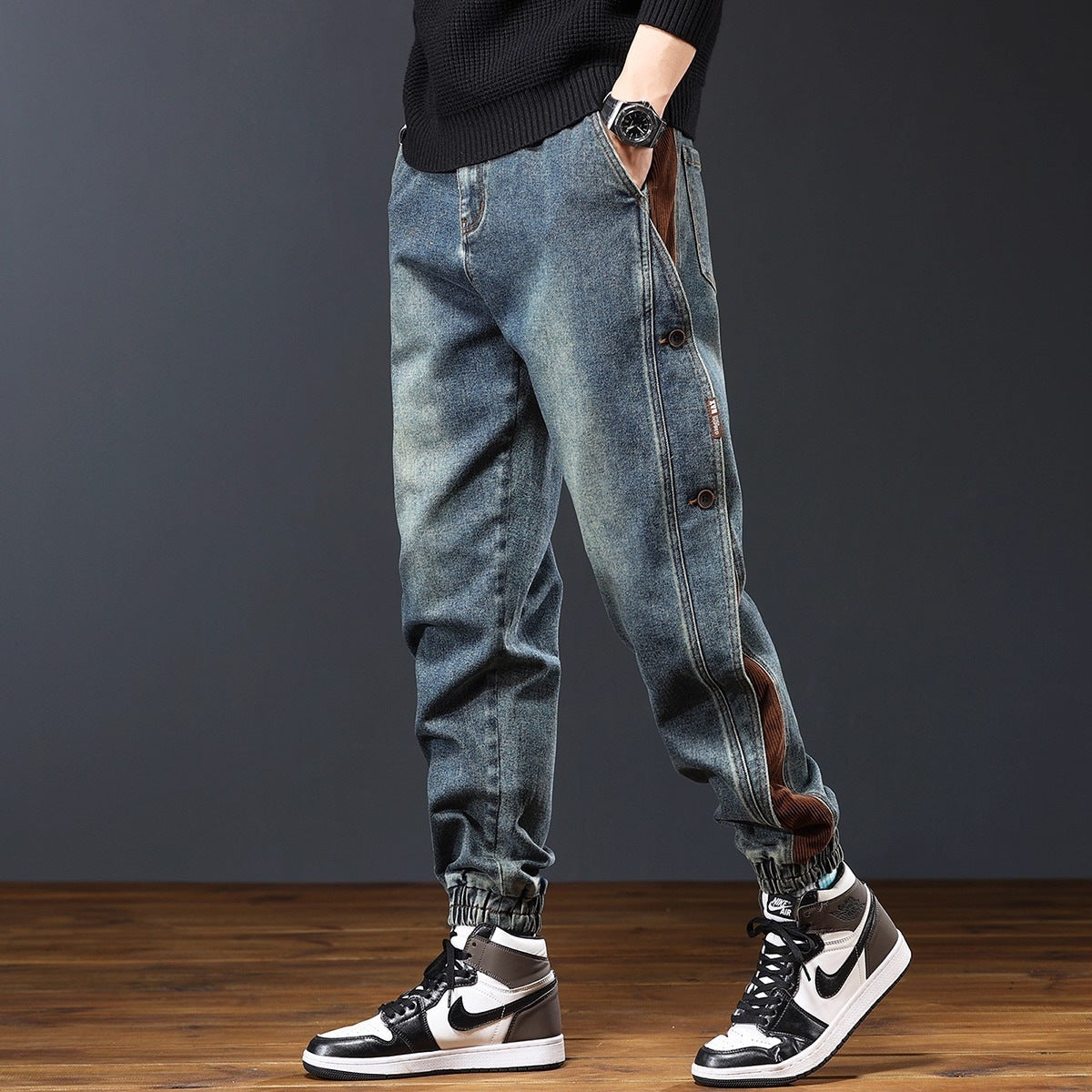 Men’s Casual Black Jogger Pants – Streetwear Style Sweatpants