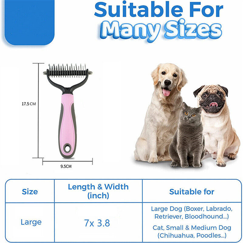 Pet Grooming Brush – Deshedding & Detangling Tool for Dogs and Cats