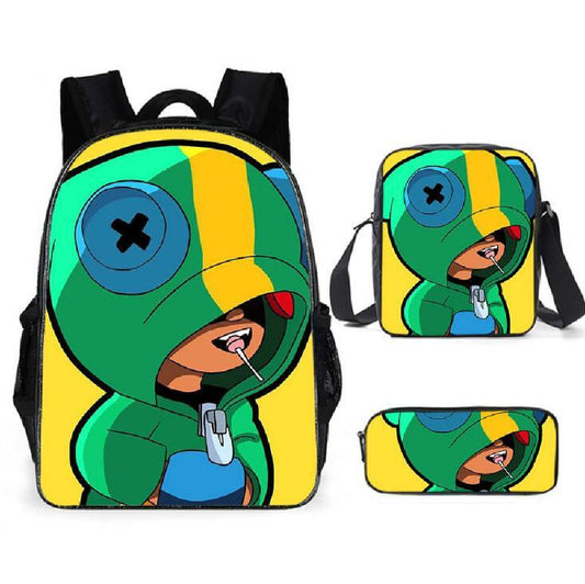 Cartoon Kids Backpack Set – 3PCS School Bag Combo (2 Styles)