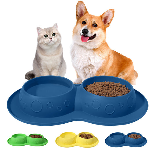 Double Pet Feeding Bowl – Non-Slip Food & Water Dish