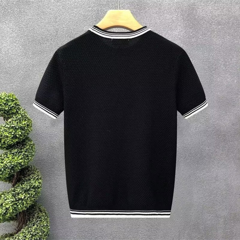 Classic Plus Size Men’s Cotton T-Shirt – Black (2XL-5XL)