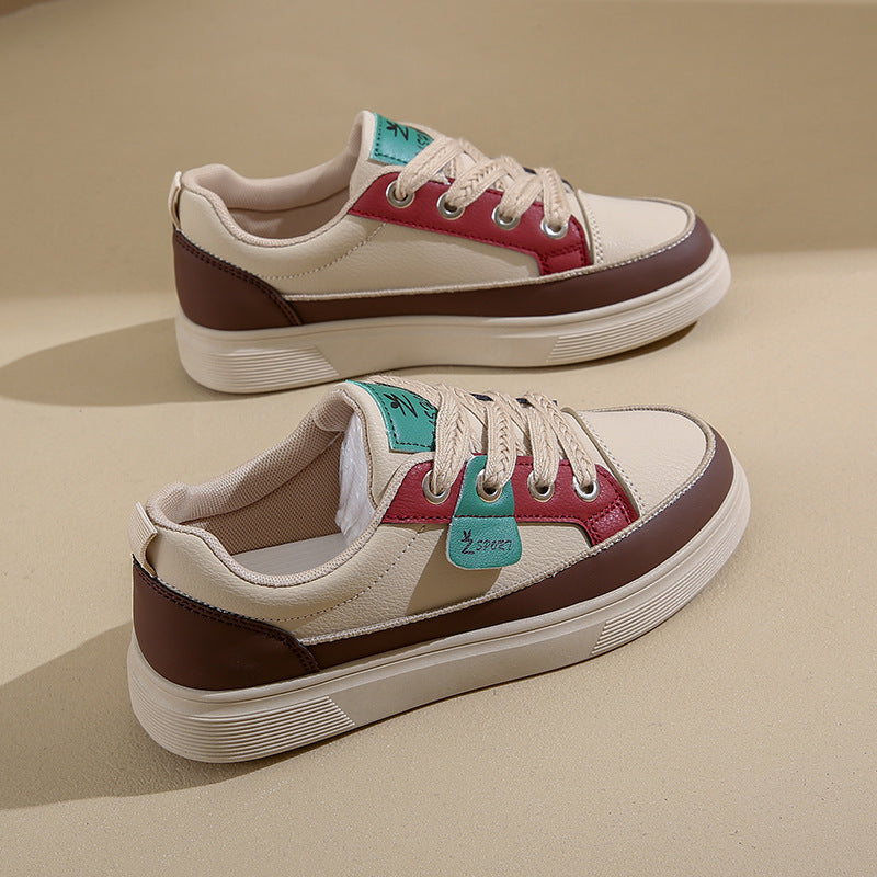 Women's Classic White & Black Sneakers – Casual & Comfortable Everyday Shoes