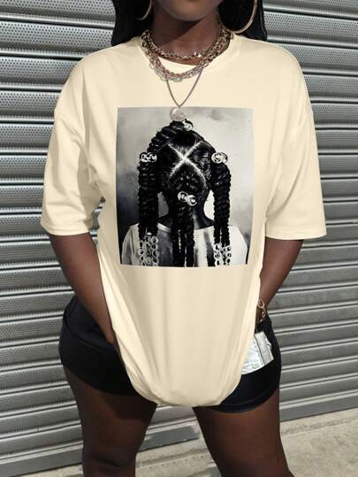 “Retro Samurai Graphic T-Shirt – Vintage Apricot Unisex Tee”